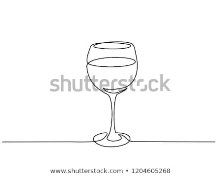 Stok fotoğraf: Line Of Wineglasses