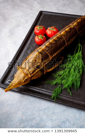 Stock photo: Smoked Sturgeon