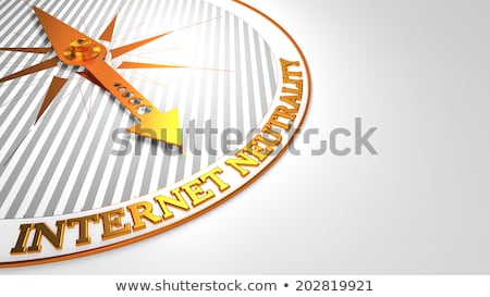 Stock fotó: Internet Neutrality On Golden Compass