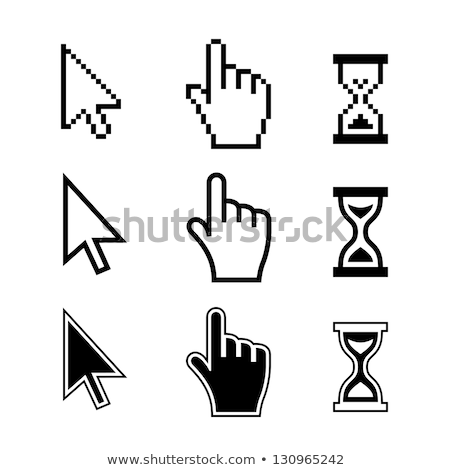 Stok fotoğraf: Computer Cursor In Hand Isolated On White Background