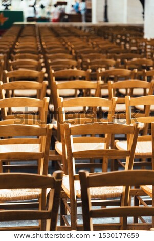 Zdjęcia stock: Chairs In A Church