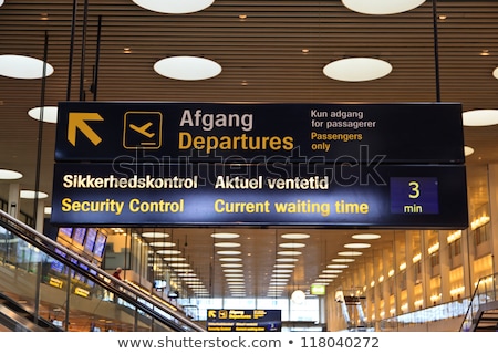 Сток-фото: Airport Signs In Copenhagen