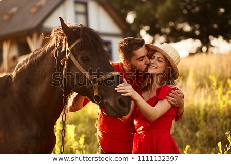 Stock photo: Couple On Horse