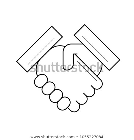 [[stock_photo]]: Handshake And Successful Real Estate Transaction Line Icon