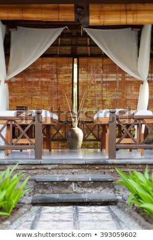 Сток-фото: Place For Relaxation In Authentic Asian Wellness Center Tropical Outdoor Background