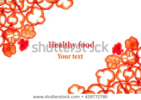 Сток-фото: Pattern From Sliced Paprika Concept Art Pattern Macro Texture Food Background