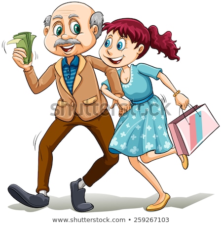 Stock foto: Young Lady With Her Sugar Daddy