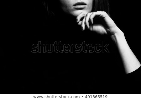 Beauty Blond Woman In Studio Black And White Old Fashioned Hollywood Style Stock photo © Augustino