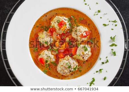 [[stock_photo]]: Oupe · Aux · Boulettes · De · Poulet · Et · Légumes · Frais