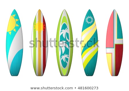 ストックフォト: Surfing Boards - Modern Vector Flat Design Icons Set