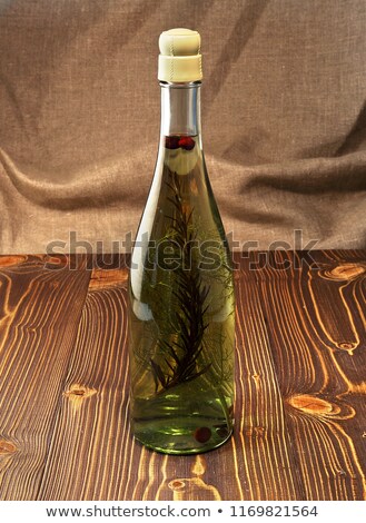 Foto stock: Traditional Plum Brandy And Olives