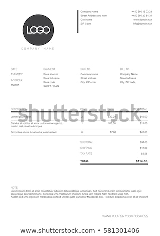 Foto stock: Modern Invoice Template Vector Design