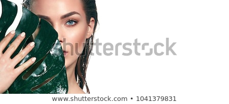 Сток-фото: Closeup Beautiful Woman Portrait