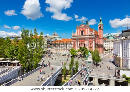 [[stock_photo]]: Preseren Square Ljubljana Capital Of Slovenia