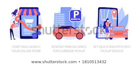 Stock photo: Reserve Parking Space For Curbside Pickup Abstract Concept Vector Illustration