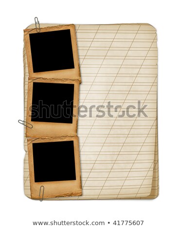 Foto stock: Old Grunge Notebook With Slide And Fastener