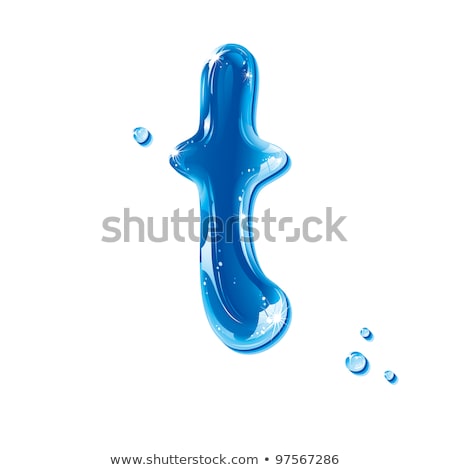 Stock foto: Abc Series - Water Liquid Alphabet - Small Letter T  