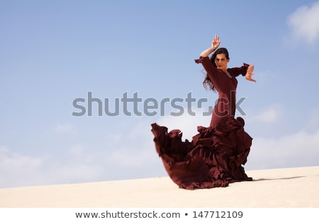 Stock photo: Young Attractive Woman Dancing Flamenco