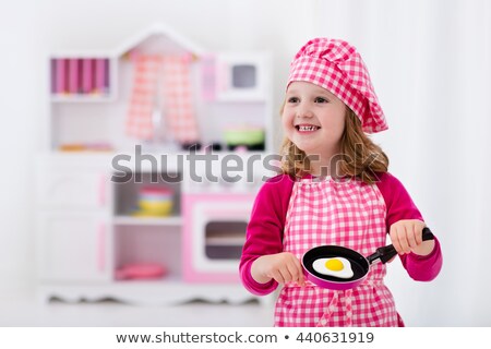 Сток-фото: Baby Girl In Cook Role