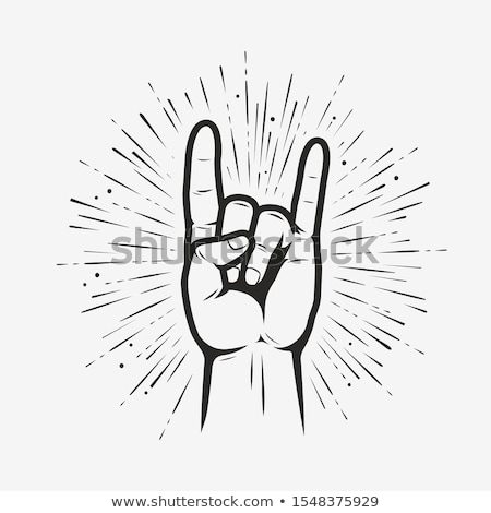 rock and roll hand sign vector