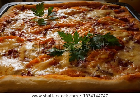 Foto d'archivio: Detail Of Homemade Pizza Selective Focus