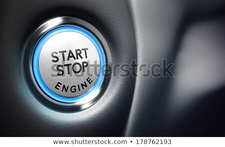 Stock photo: Car Interior Toned In Blue