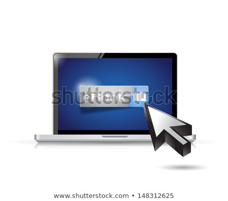 Ebook On A Laptop Screen Illustration Design Over White ストックフォト © alexmillos