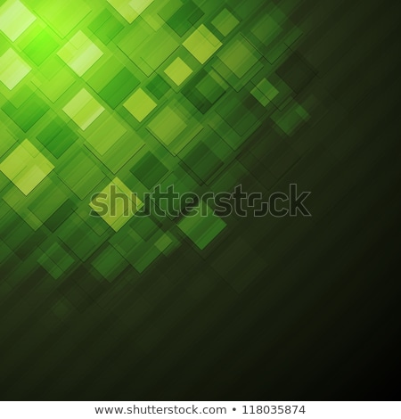 Courbure abstraite des carrés verts [[stock_photo]] © saicle