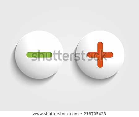 Foto stock: Minus Sign Green Vector Icon Design