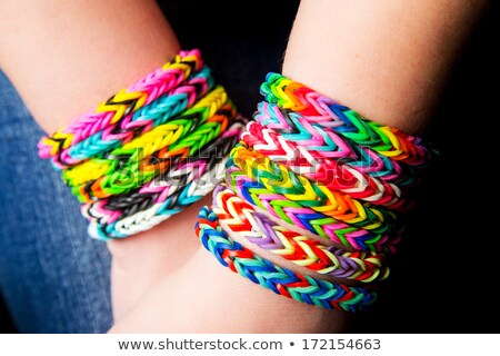 Foto stock: Bracelets Made With Rubber Bands