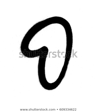 Foto stock: Graffiti Bubble Font Number 1 In Black On White