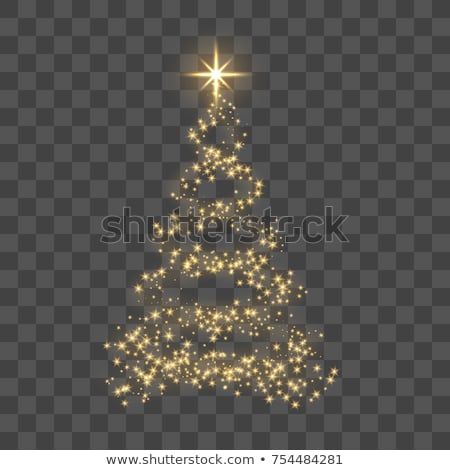 ストックフォト: Glowing Creative Christmas Tree Design With Sparkles