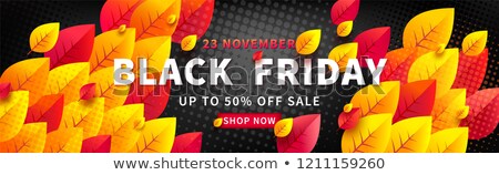 Stock fotó: Black Friday Sale Poster Or Flyer Discount Background For The Online Store Shop Promotional Leafl