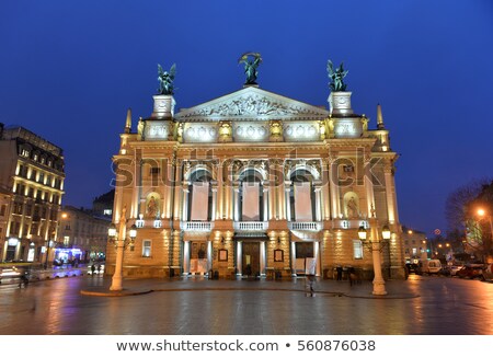 Сток-фото: Lviv Opera House At Night Ukraine