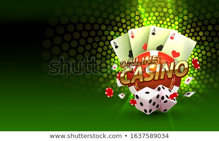 Zdjęcia stock: Casino Online Neon Banner Design