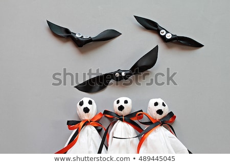 Stok fotoğraf: Paper And Ribbon For Halloween Diy