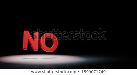 Foto stock: No Red Text Spotlighted On Black Background