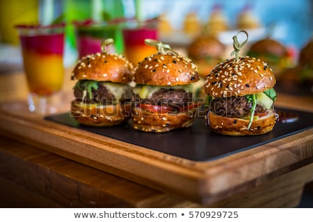 Foto stock: Mini Hamburgers Mini Burgers