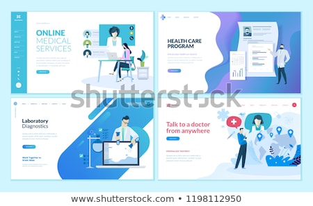 Marketing Research App Interface Template Foto stock © PureSolution