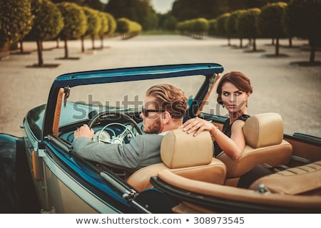 Stock foto: Lady In A Luxury Car