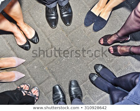 Сток-фото: Shoes Of Party People Standing In A Circle