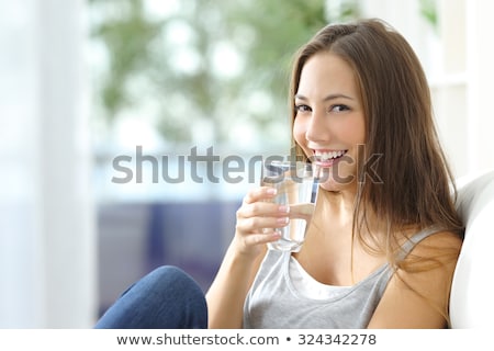 Stok fotoğraf: Beautiful Woman Drinking