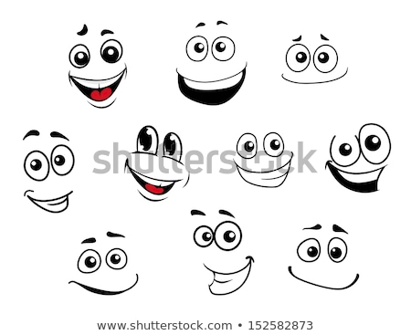 ストックフォト: Smileys Show Happy Cheerful Faces