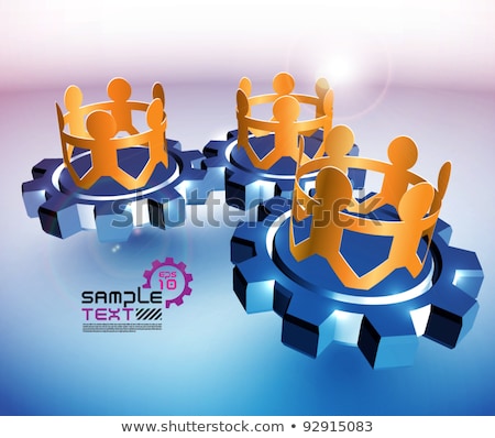 Foto stock: Ombre · de · papel · que · muestra · el · concepto · de · amor · y · trabajo · en · equipo · empresarial