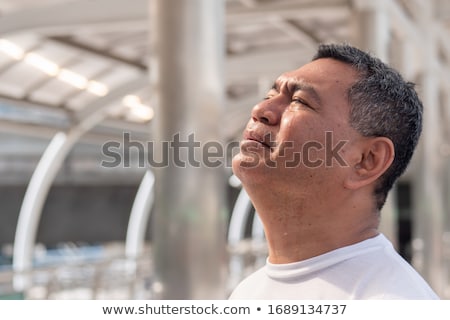 Foto stock: Senior Man Crying In Grief