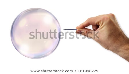 Banking Bubble About To Explode By A Needle Stock fotó © klublu