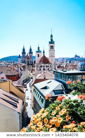 ストックフォト: Rooftops In Prague On Bright Summer Day