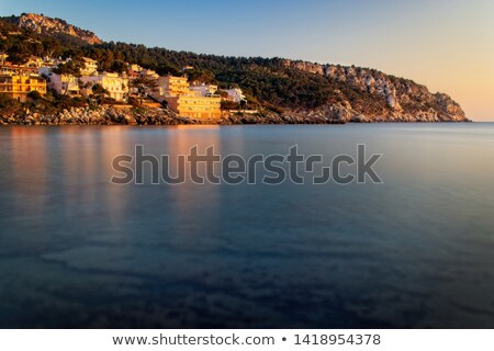 Foto stock: Majorca Sunset In Sant Elm Near Sa Dragonera