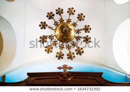 [[stock_photo]]: Luxurious Huge Golden Chandelier Indoors