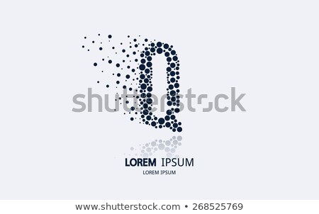 Foto stock: Alphabet Particles Logotype Letter Q